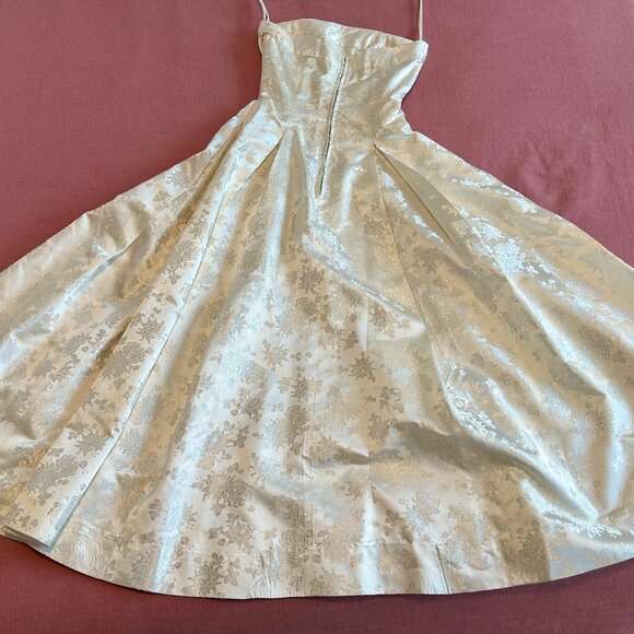 Vintage 60s Silk Dress - Picture 3 of 9